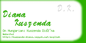 diana kuszenda business card